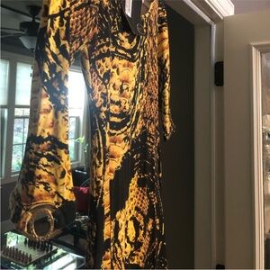 Cavalli bodycon NWOT dress animal print 38 xs/small